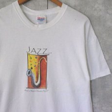 画像1: 90's〜 "JAZZ..." ミュージックプリントTシャツ L (1)