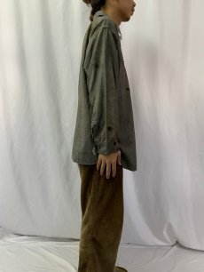 画像3: 30〜40's FIVE BROTHERS "グレシャン" マチ付き×ラッカー塗装ボタン ワークシャツ (3)