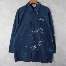 画像1: 90's Dickies USA製 "EAA Ain Museum" ペンキペイント ワークジャケット (1)