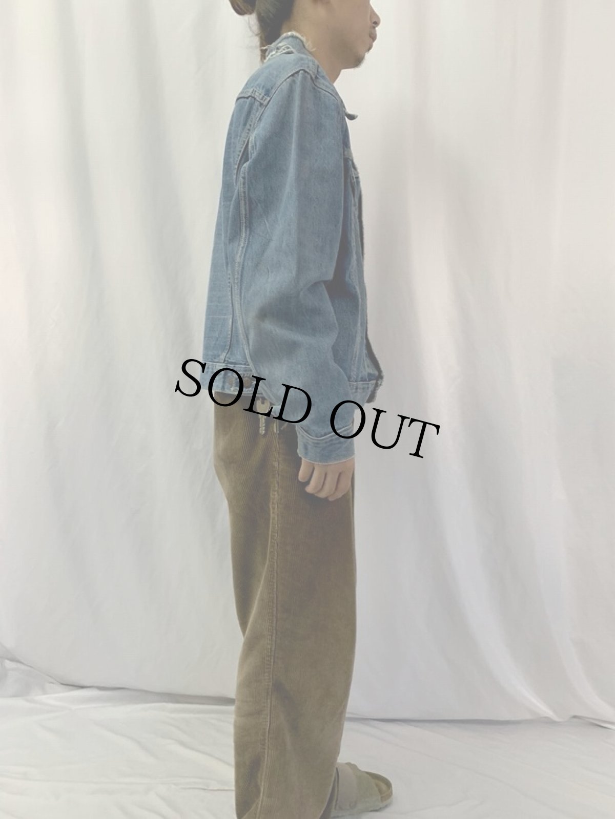 画像3: 60's LEVI'S 557 BIGE USA製 3rd デニムジャケット (3)