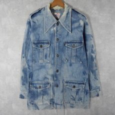 画像1: 70's LEVI'S BIGE デニムサファリジャケット (1)