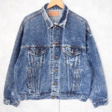 画像1: 80's Levi's 70507-0229 USA製 ギャラクティックウォッシュ デニムジャケット L (1)