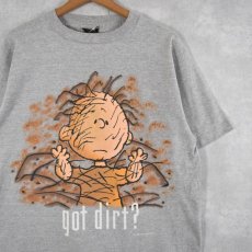 画像1: 90's PEANUTS Pigpen "got dirt?" USA製 パロディTシャツ L (1)