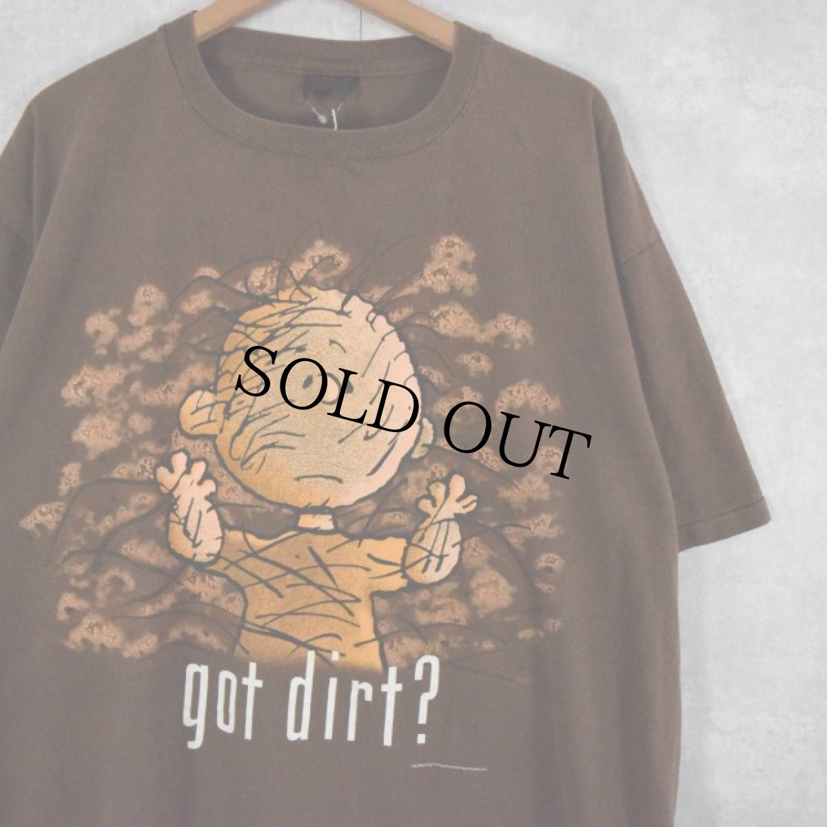 画像1: 90's PEANUTS Pigpen "got dirt?" USA製 パロディTシャツ XL (1)