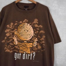 画像1: 90's PEANUTS Pigpen "got dirt?" USA製 パロディTシャツ XL (1)