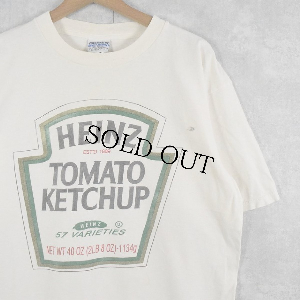 画像1: 90's HEINZ TOMATO KETCHUP 食品メーカーTシャツ L (1)