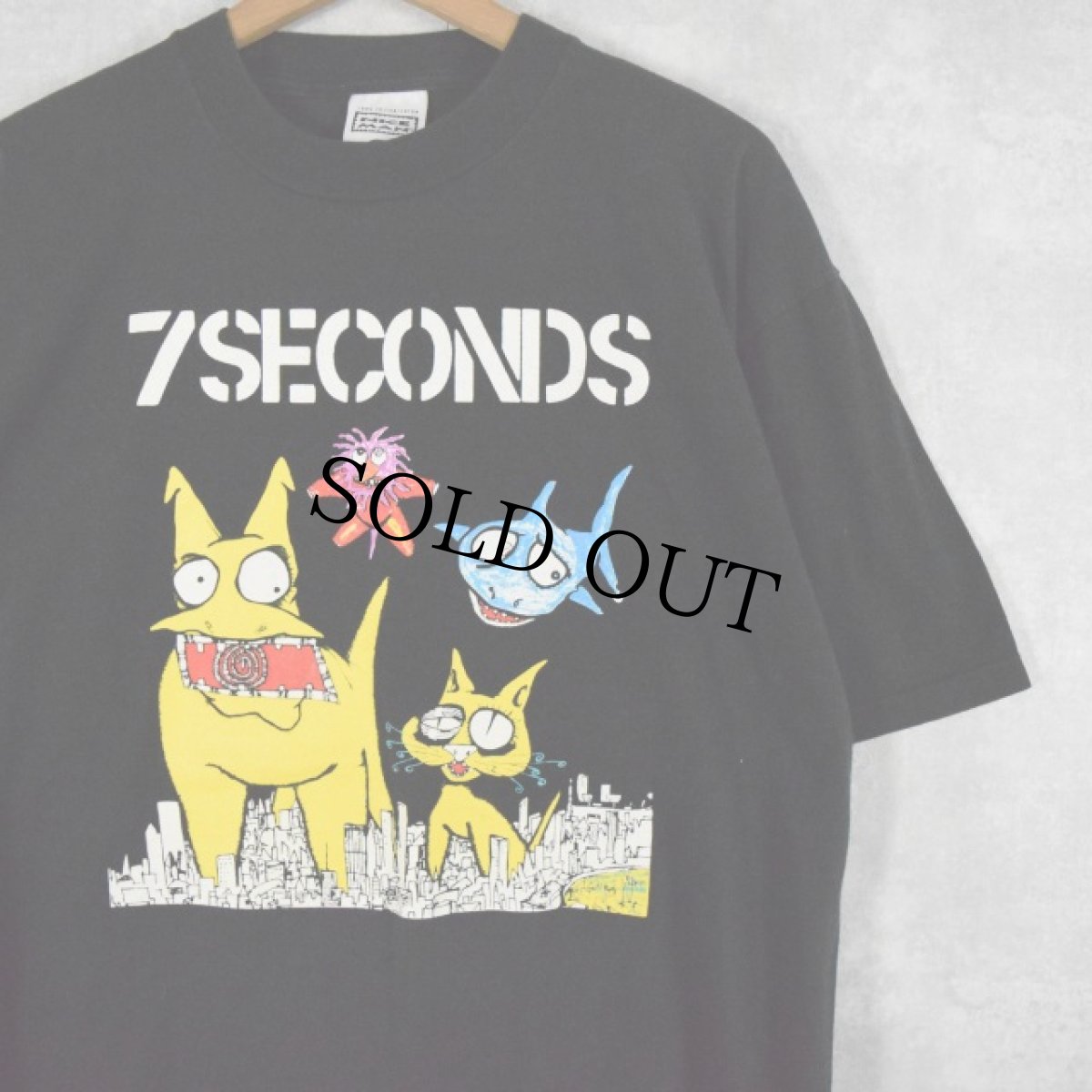 画像1: 7SECONDS USA製 ハードコアパンクバンドTシャツ XL (1)