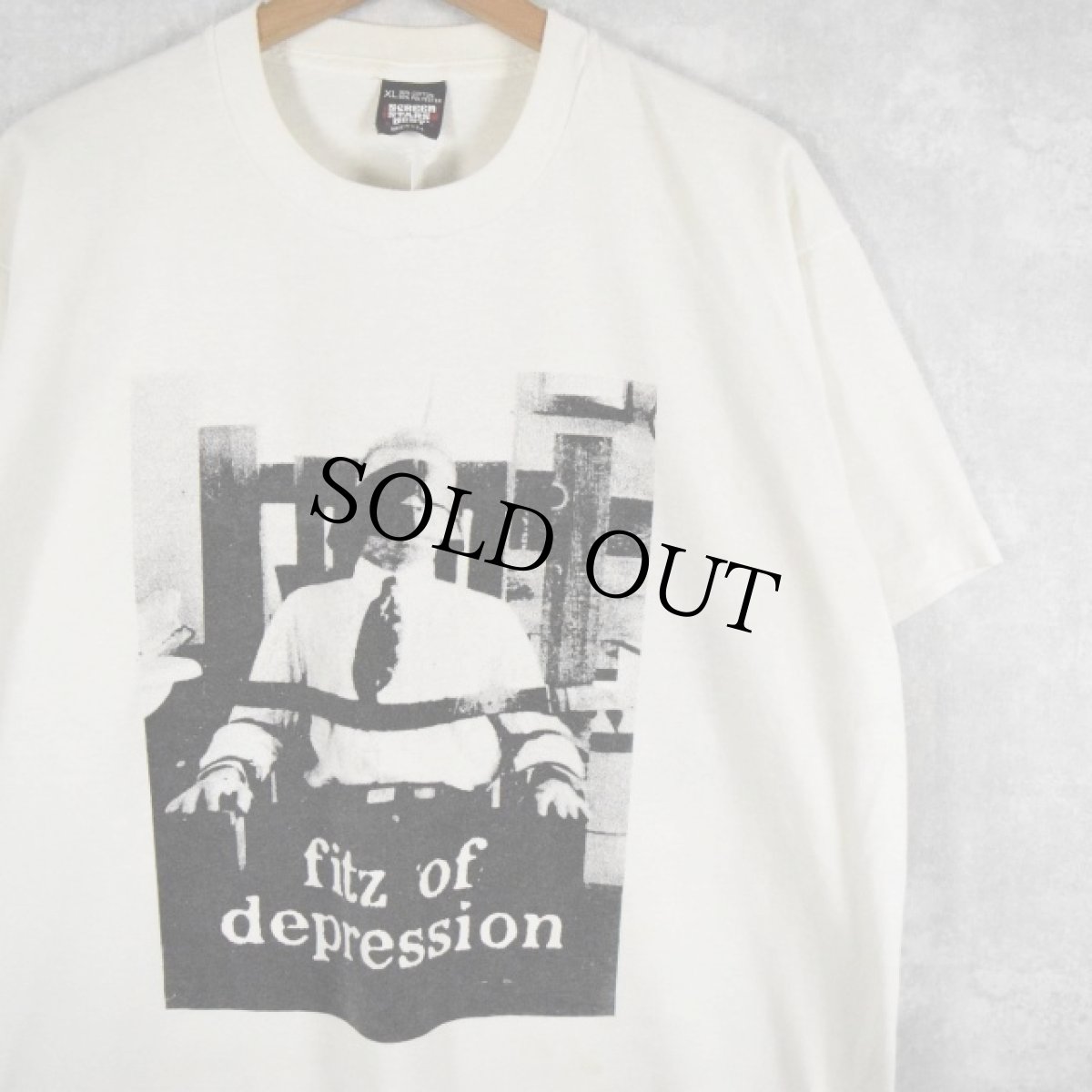 画像1: 90's Fitz of Depression USA製 パンクロックバンドTシャツ XL (1)