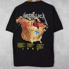 画像2: 90's GUNS N' ROSES×METALLICA USA製 ロックバンドツアーTシャツ L (2)