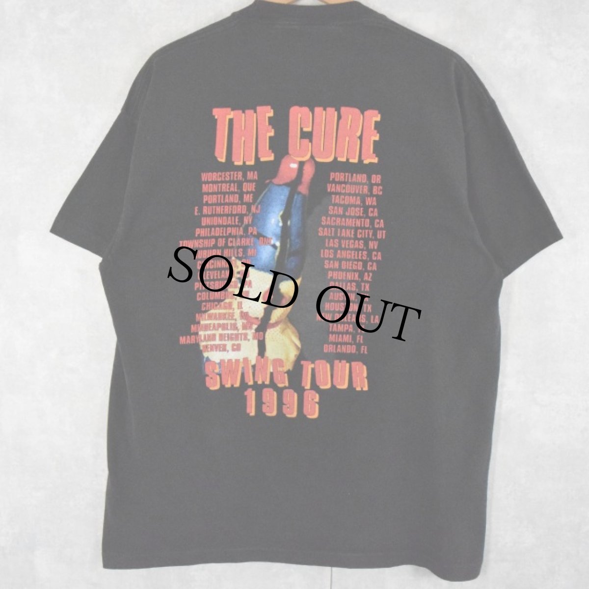 画像2: 90's THE CURE "SWING TOUR" ロックバンドツアーTシャツ XL (2)