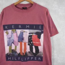 画像1: 90's The Muppets USA製 "KERMIE HILFLIPPER" TOMMYパロディTシャツ L (1)