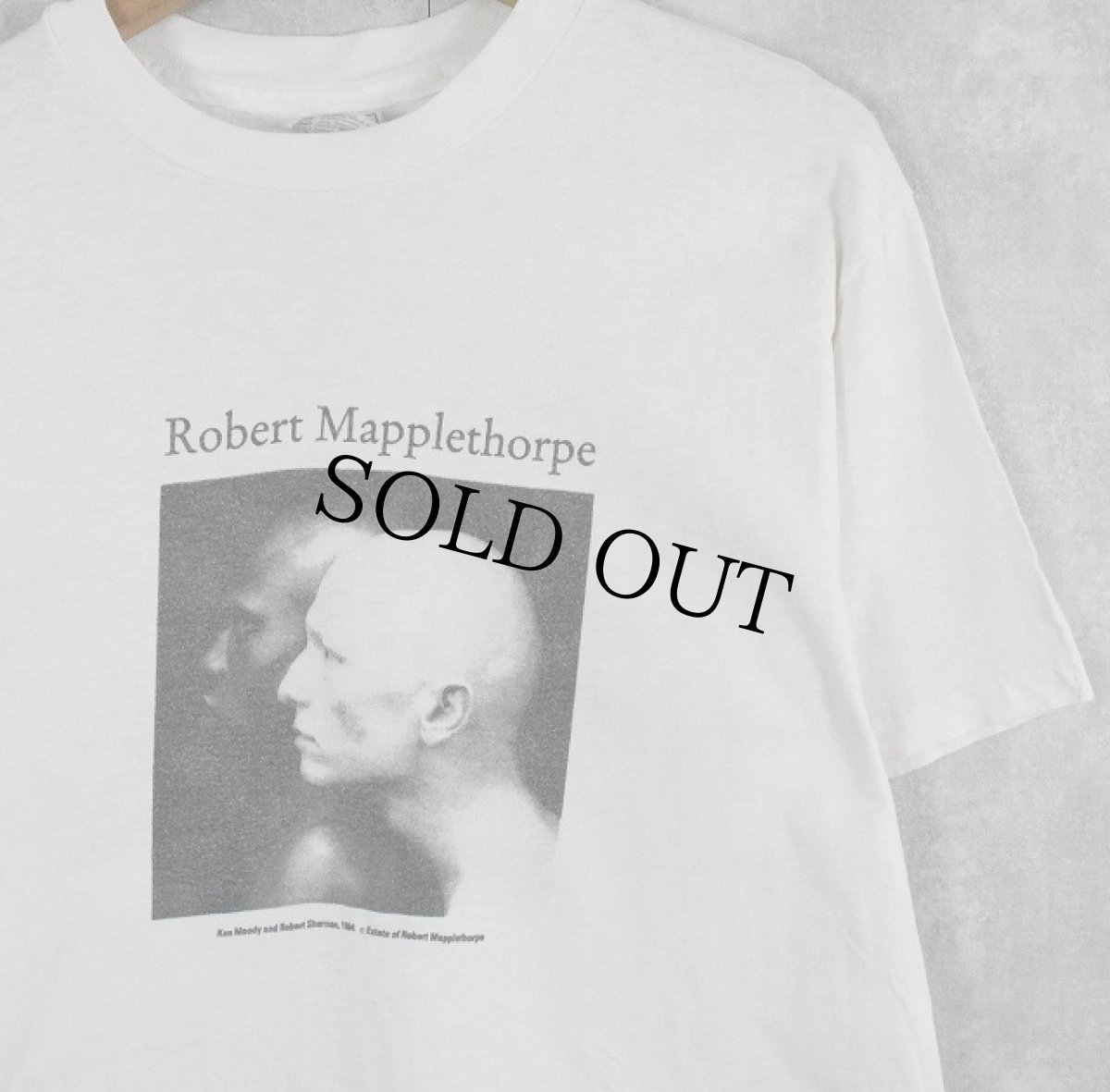 画像1: 90's Robert Mapplethorpe USA製 "Ken Moody and Robert Sherman" アートフォトプリントTシャツ L (1)
