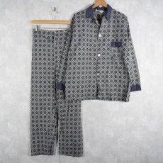 画像1: 60〜70's SPIEGEL 総柄 コットンパジャマシャツ & パンツ SETUP (1)