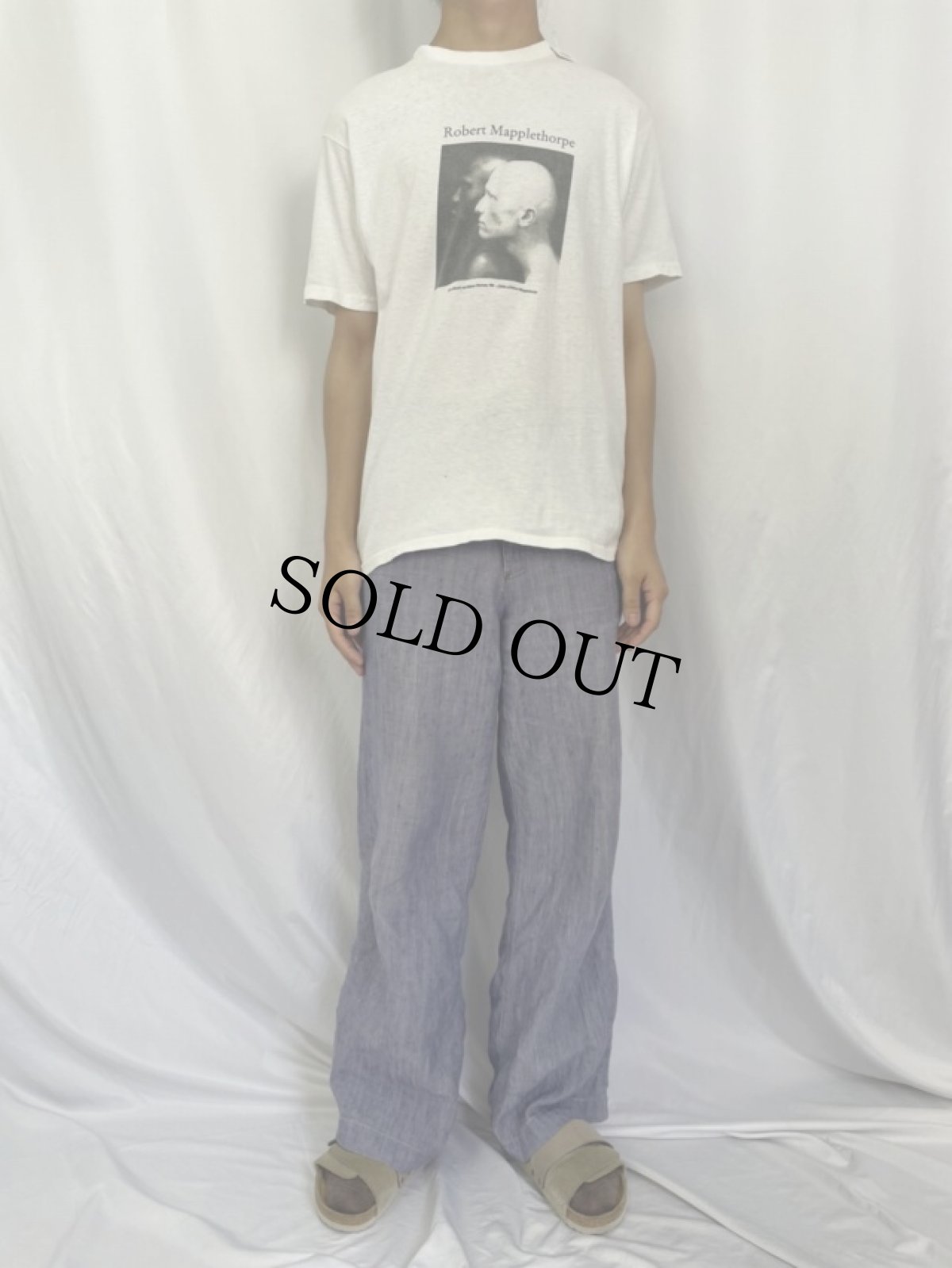 画像2: 90's Robert Mapplethorpe USA製 "Ken Moody and Robert Sherman" アートフォトプリントTシャツ L (2)