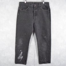 画像1: 90's Levi's 501 USA製 ブラックデニムパンツ W36 (1)