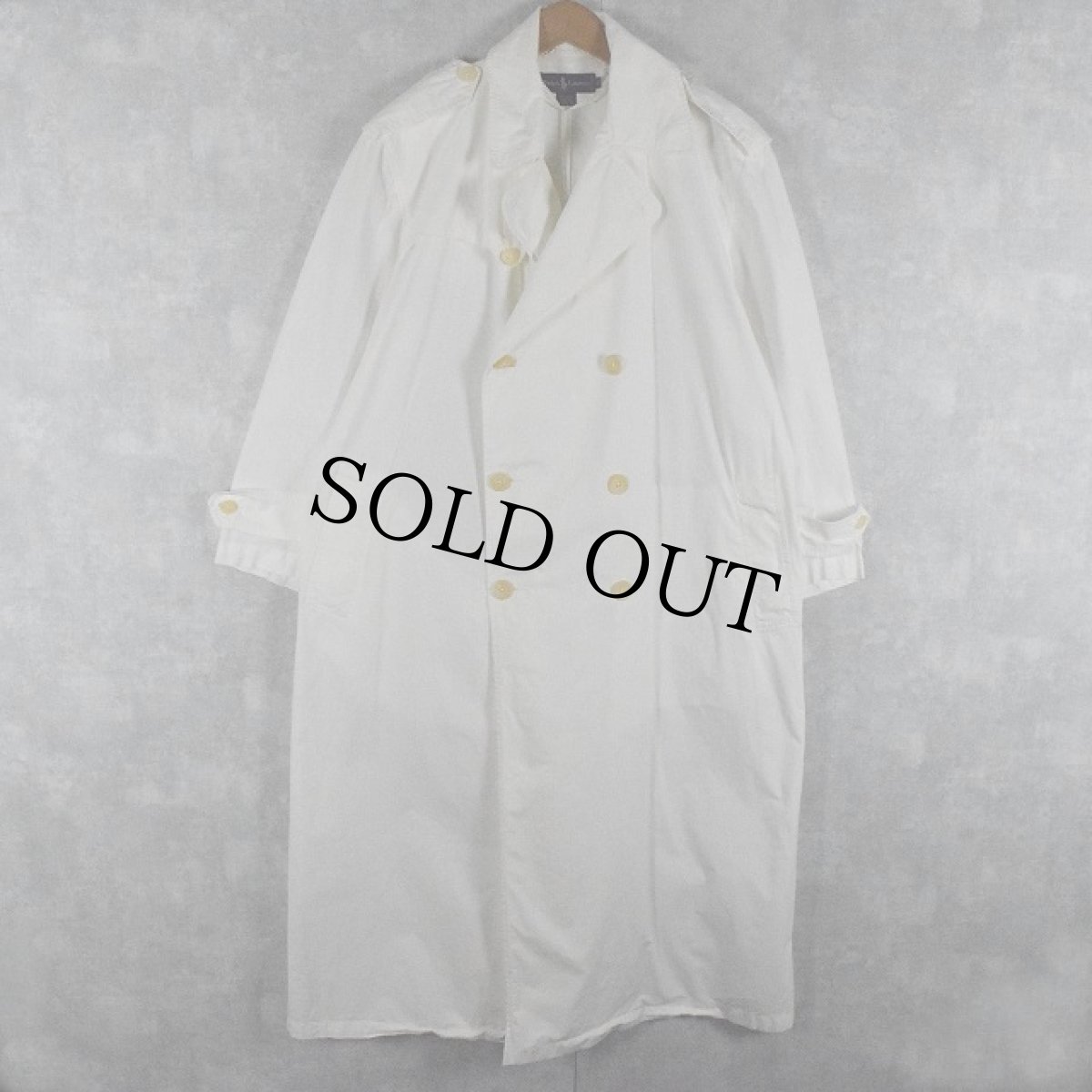 画像1: Ralph Lauren コットンポプリン トレンチコート size8 (1)