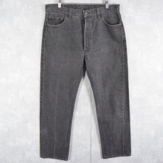 画像1: 90's Levi's 501 USA製 ブラックデニムパンツ W35 (1)