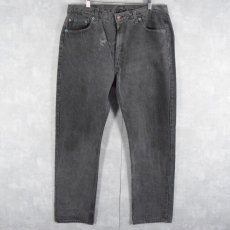 画像1: 80's Levi's 501 USA製 ブラックデニムパンツ W36 (1)