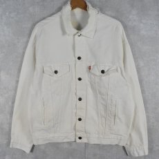 画像1: 80's Levi's 70507 USA製 ホワイトデニムジャケット (1)