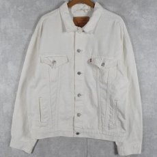 画像1: Levi's 70507 ホワイトデニムジャケット XL (1)