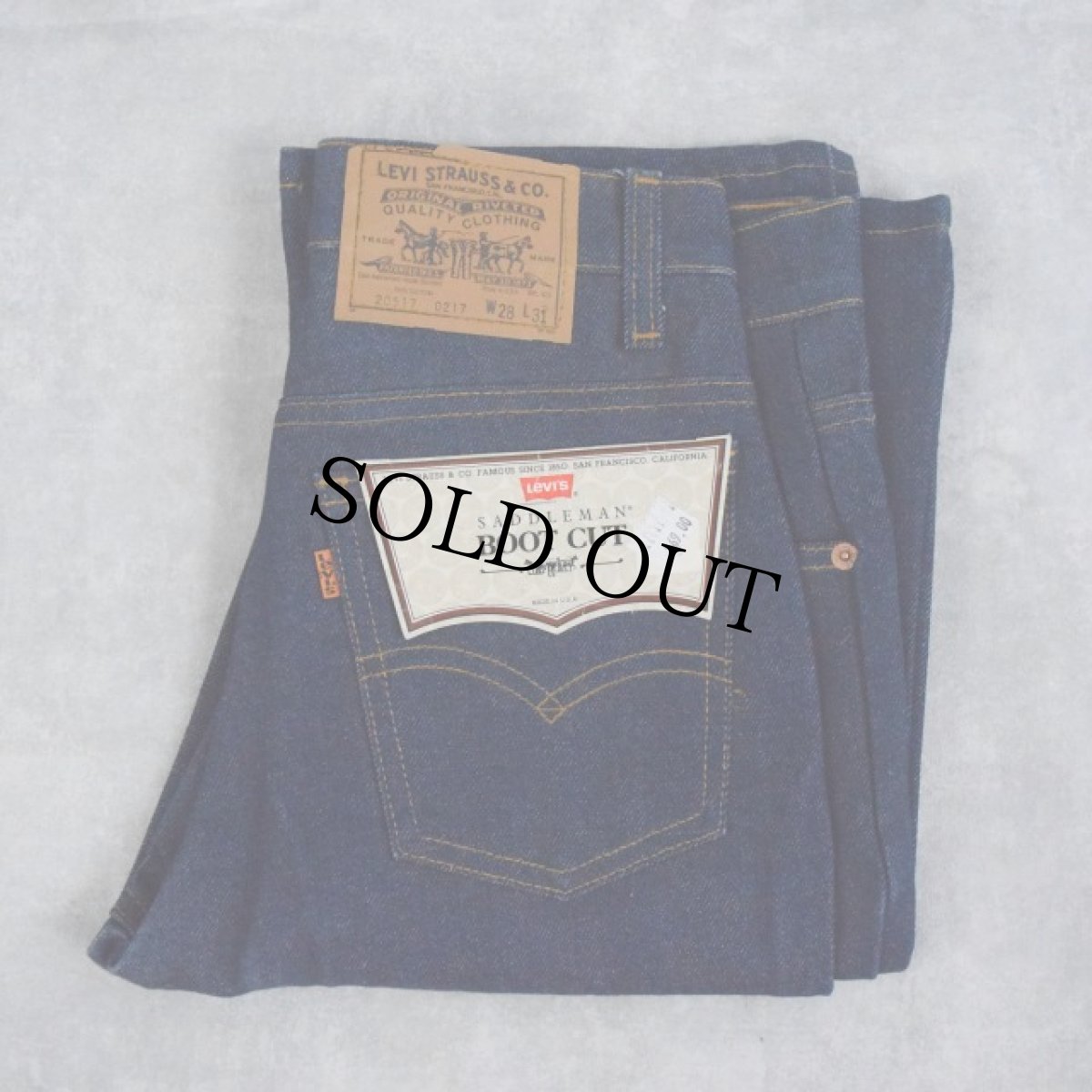 画像1: 80〜90's Levi's 517 USA製 ブーツカットデニムパンツ フラッシャー付きDEADSTOCK W28 (1)