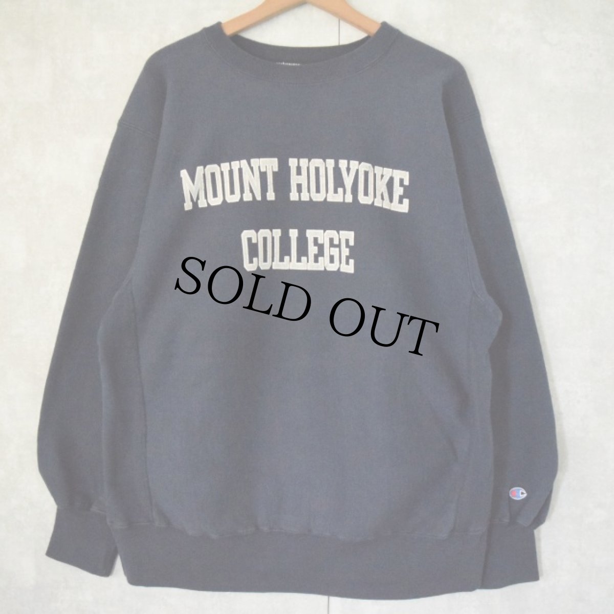 画像1: 80's Champion REVERSE WEAVE USA製 トリコタグ "MOUNT HOLYYOKE COLLEGE" XL (1)