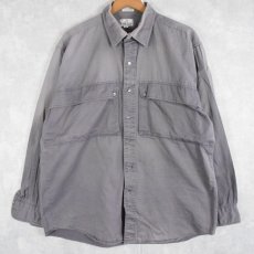 画像1: 90's Neiman-Marcus コットンツイルシャツ XL (1)