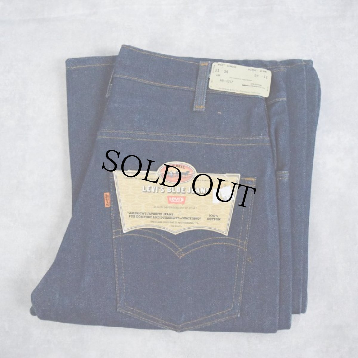 画像1: 80's Levi's 684 USA製 ベルボトム デニムパンツ フラッシャー付きDEADSTOCK W28 (1)