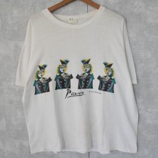 画像2: 80's Pablo Picasso アートプリントTシャツ XL (2)