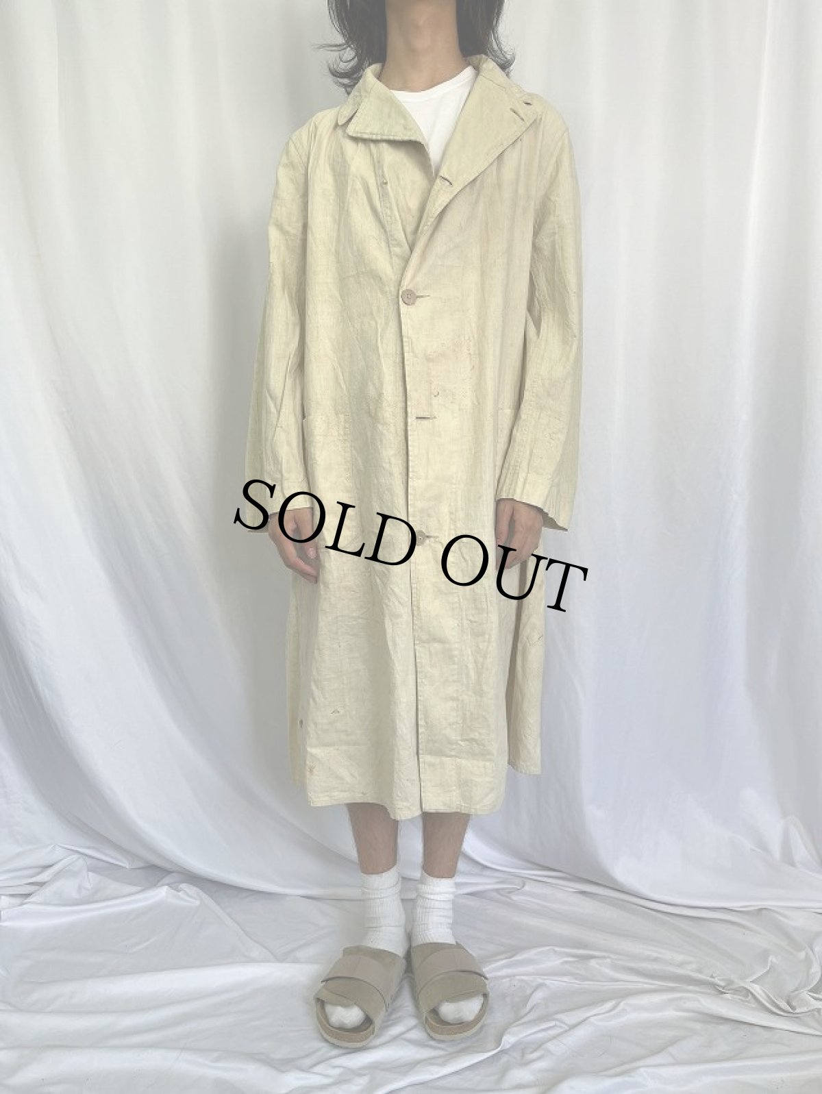 画像2: 〜30's Kling Bros. リネンアトリエコート (2)