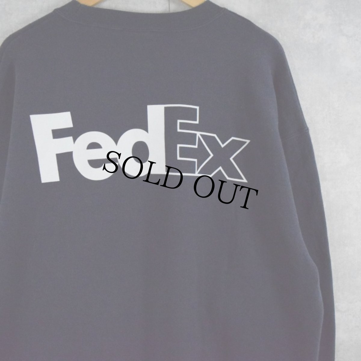 画像1: FedEx 企業ロゴプリントスウェット XL NAVY (1)