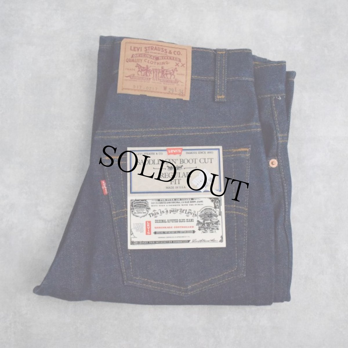 画像1: 90's Levi's 517-0217 USA製 ブーツカットデニムパンツ フラッシャー付きDEADSTOCK  W29 (1)