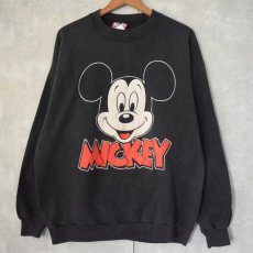 画像1: 90's Disney USA製 MICKEY MOUSE キャラクタースウェット XL (1)