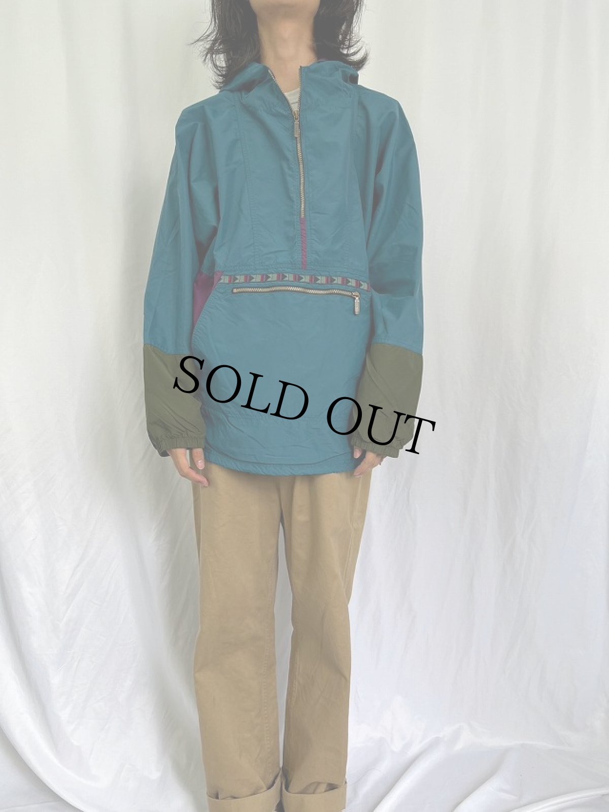 画像2: 70〜80's L.L.Bean ナイロンアノラックパーカー M (2)