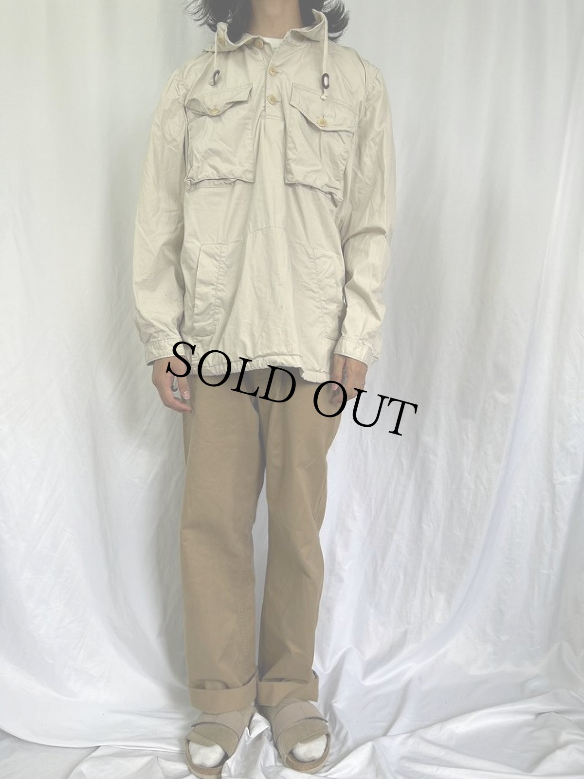 画像2: J.CREW "MILITARY Type" コットンアノラックパーカー L (2)