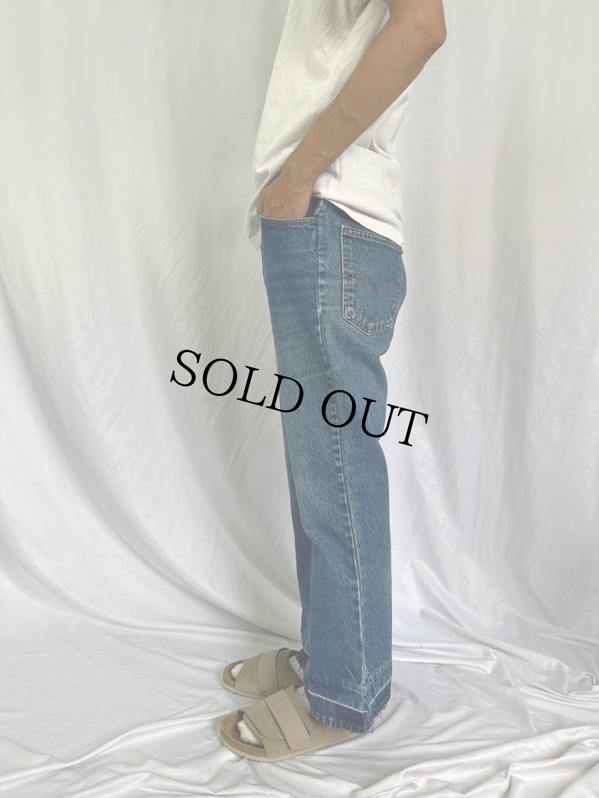 画像3: 70〜80's Levi's 646-0217 オレンジタブ ベルボトムデニムパンツ W34 (3)