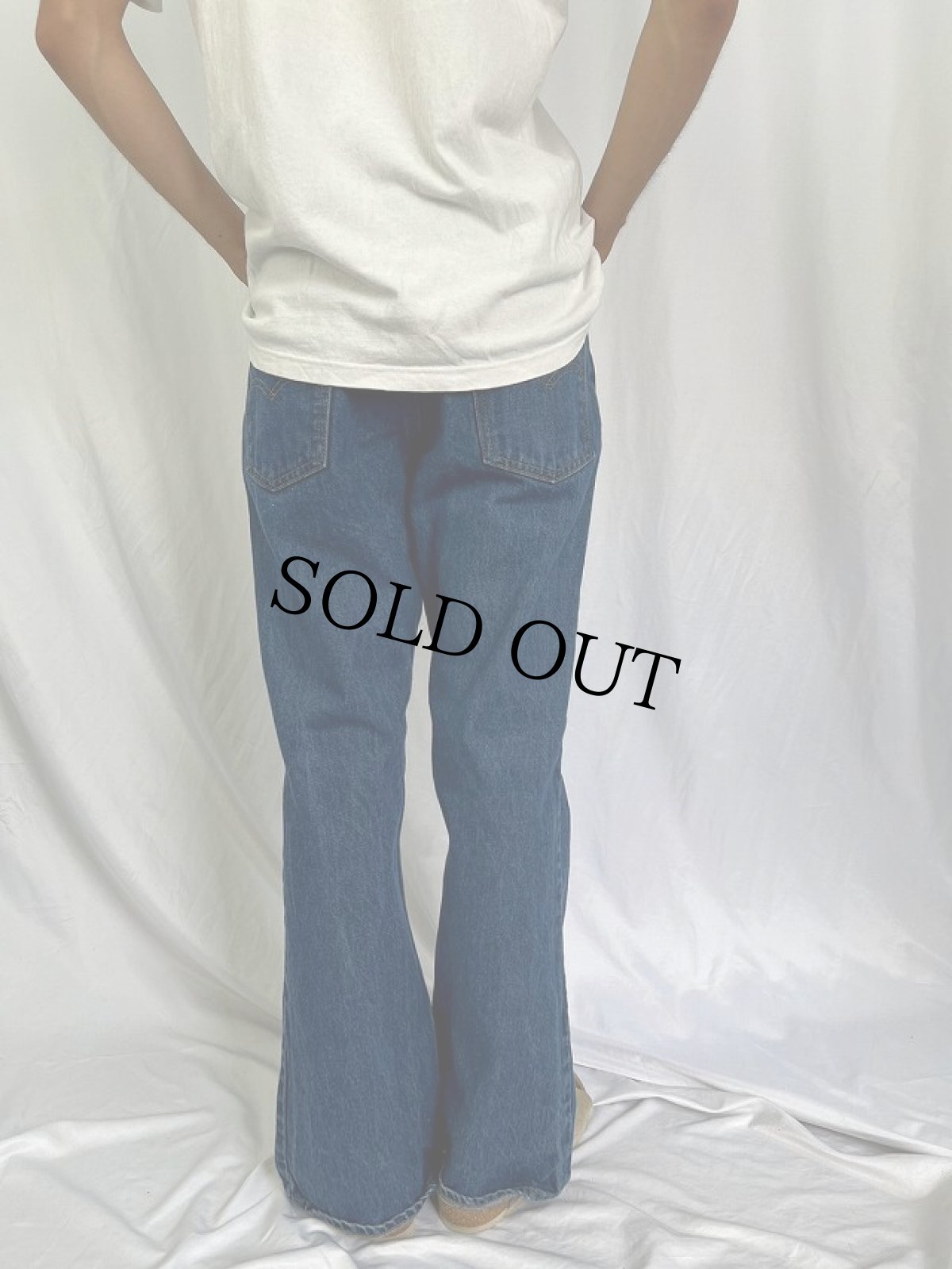 画像4: 80's Levi's 646-0217 オレンジタブ ベルボトムデニムパンツ W35 (4)