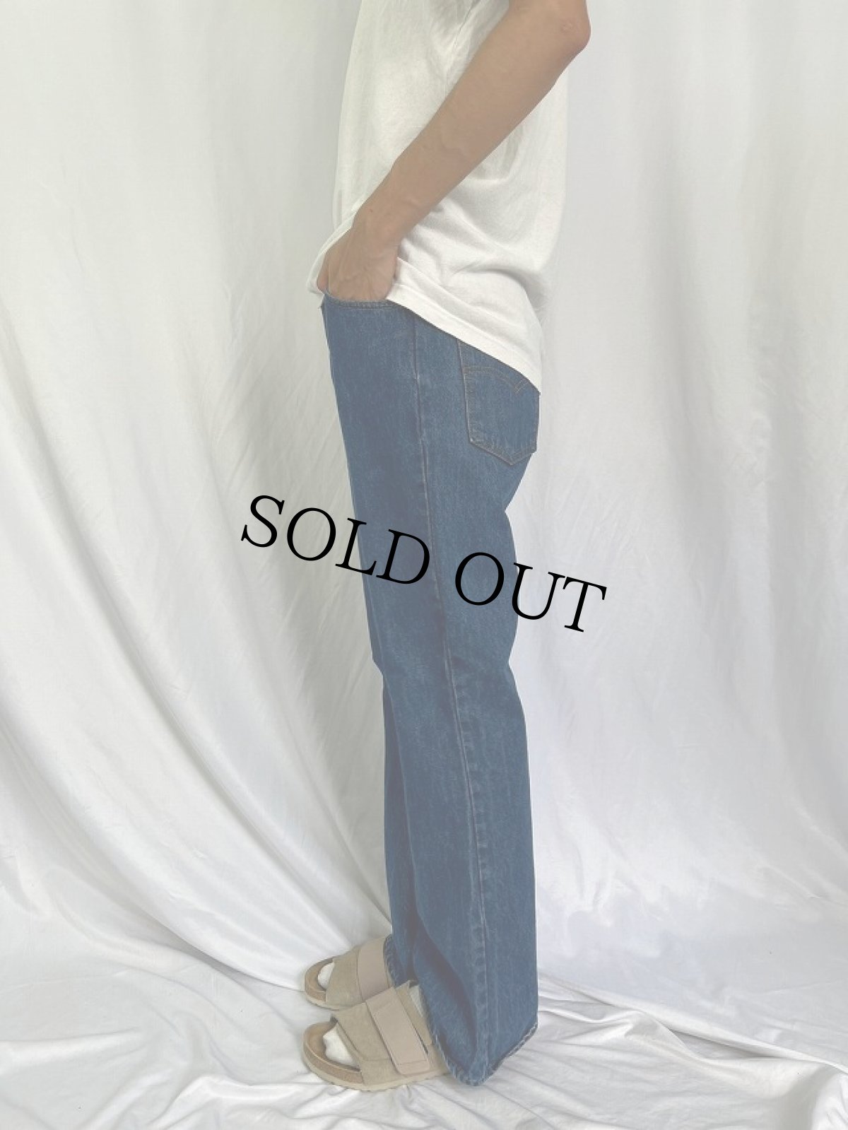 画像3: 80's Levi's 646-0217 オレンジタブ ベルボトムデニムパンツ W35 (3)