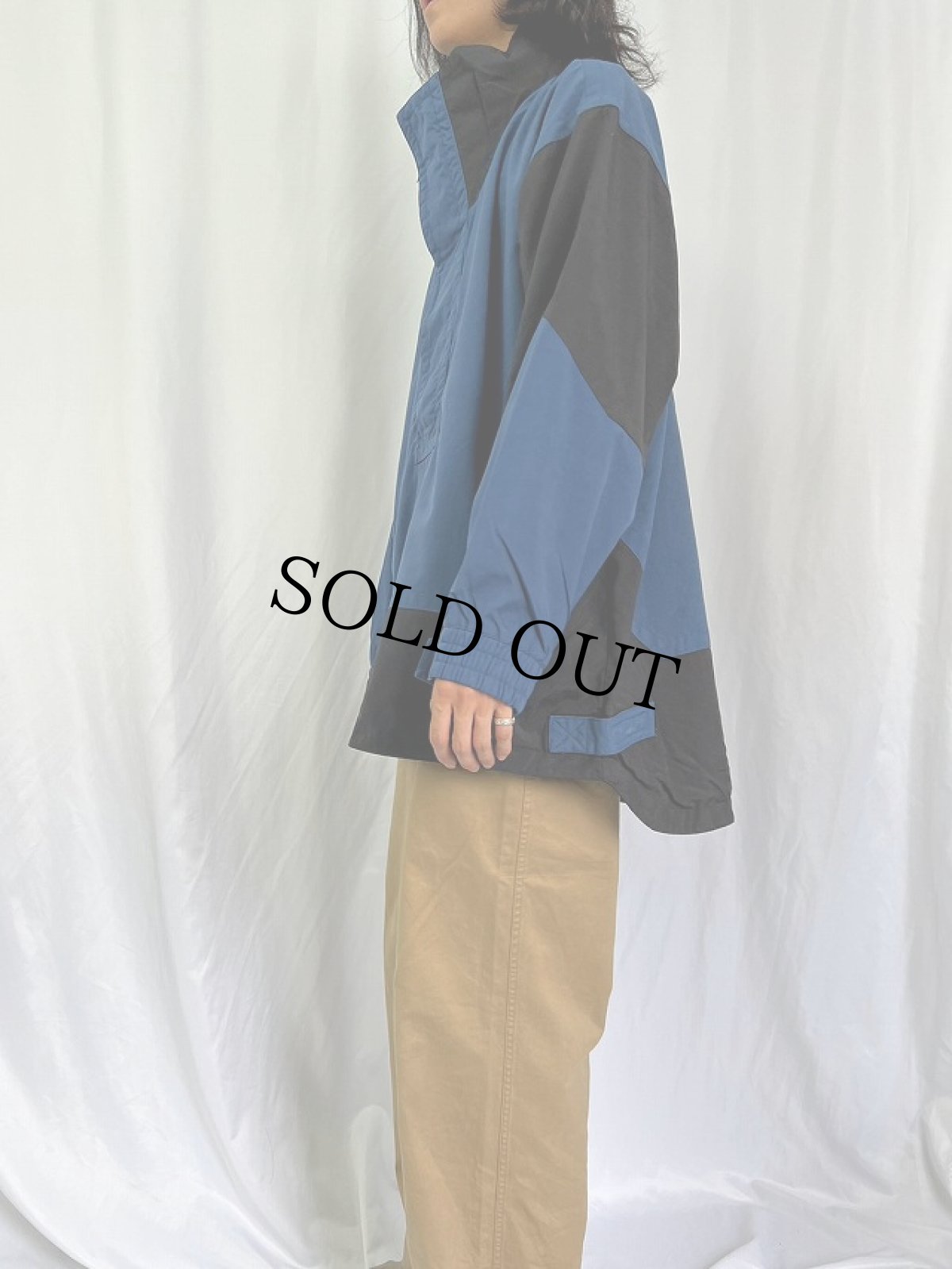 画像3: 90's〜 JANSPORT ナイロンアノラックパーカー M (3)