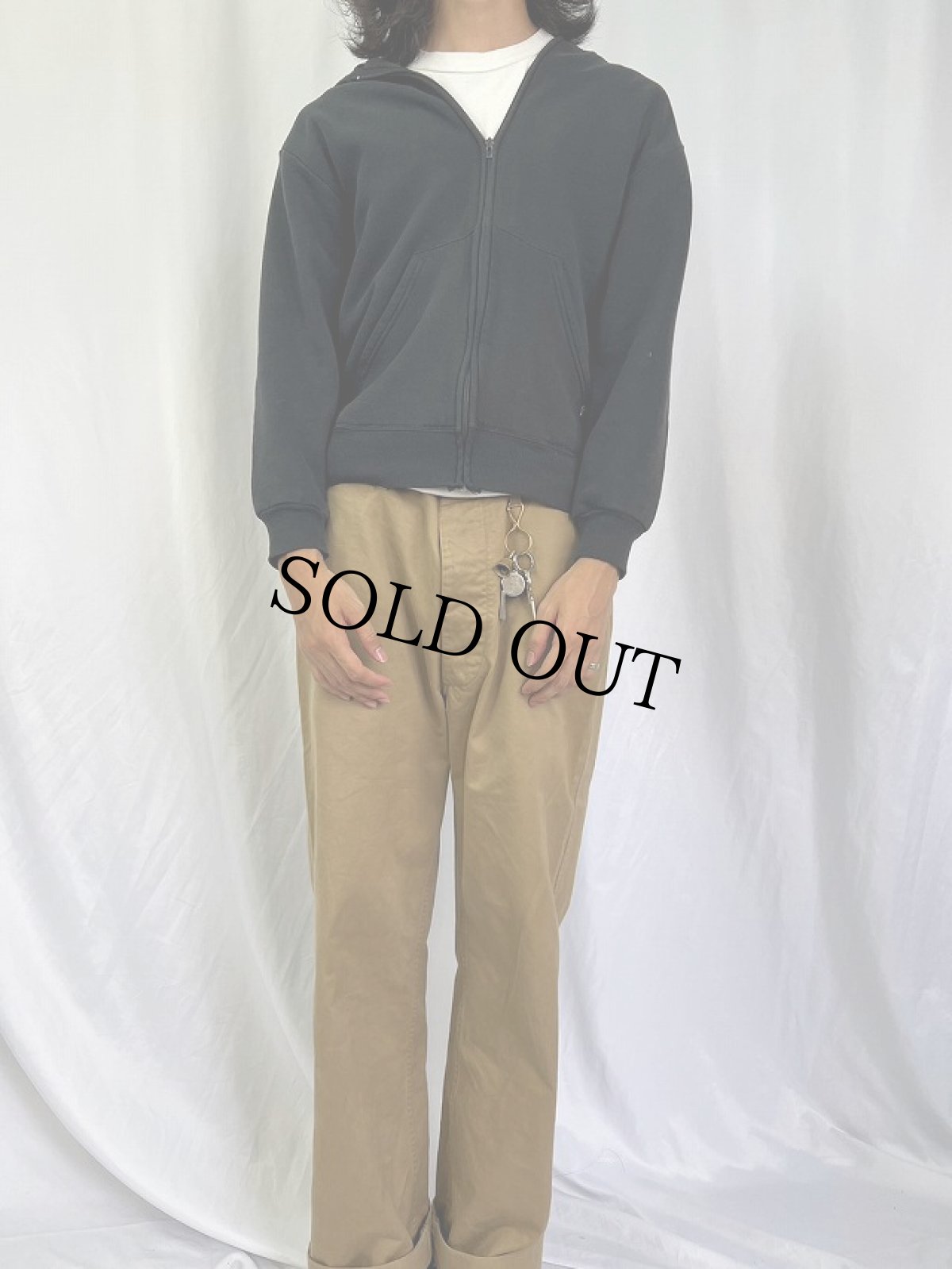 画像2: 80〜90's RUSSELL ATHLETIC USA製 フルジップパーカー M (2)