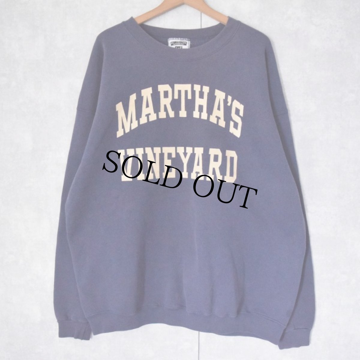 画像1: 90's Lee USA製 "MARTHA'S VINEYARD" カレッジプリントスウェット XL (1)