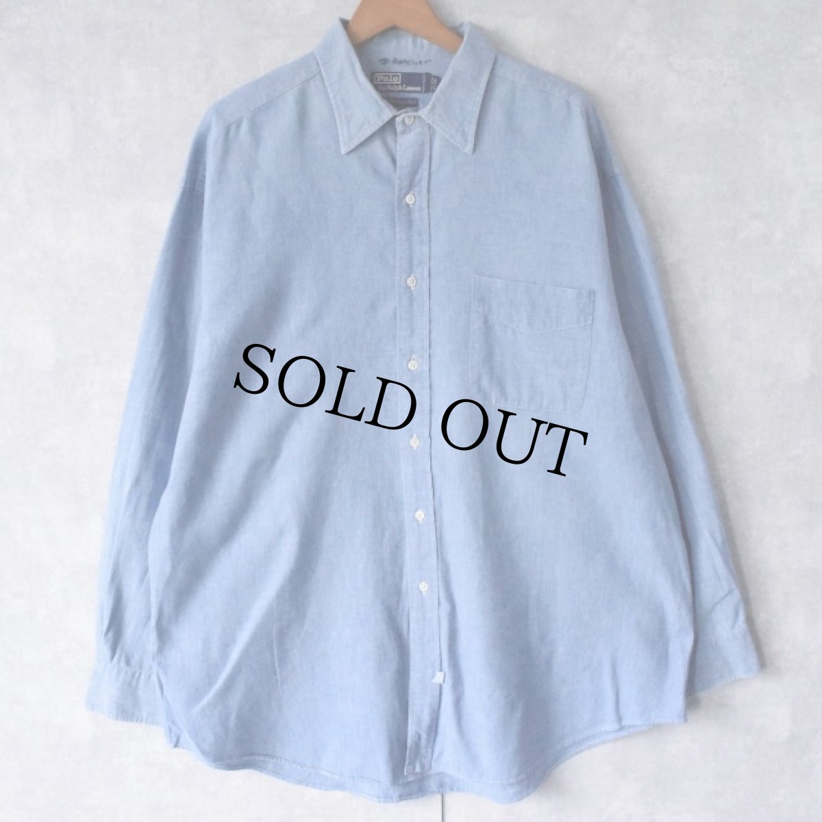 画像1: 90's〜 POLO Ralph Lauren "The Big Dress Shirt" シャンブレーシャツ XL (1)