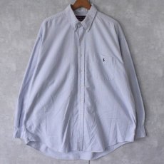 画像1: POLO Ralph Lauren "BIG SHIRT" ストライプ柄 オックスフォードボタンダウンシャツ XL (1)