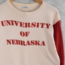 画像2: 70〜80's Champion USA製 バータグ "UNIVERSITY OF NEBRASKA" ロンT XL (2)