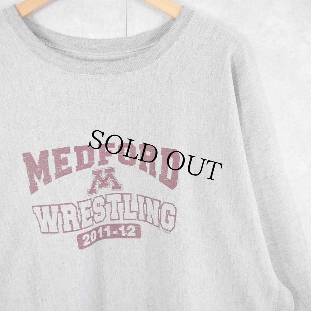 画像1: 2000's Champion REVERSE WEAVE "MEDFORD WRESTLING" プリントスウェット 2XL (1)