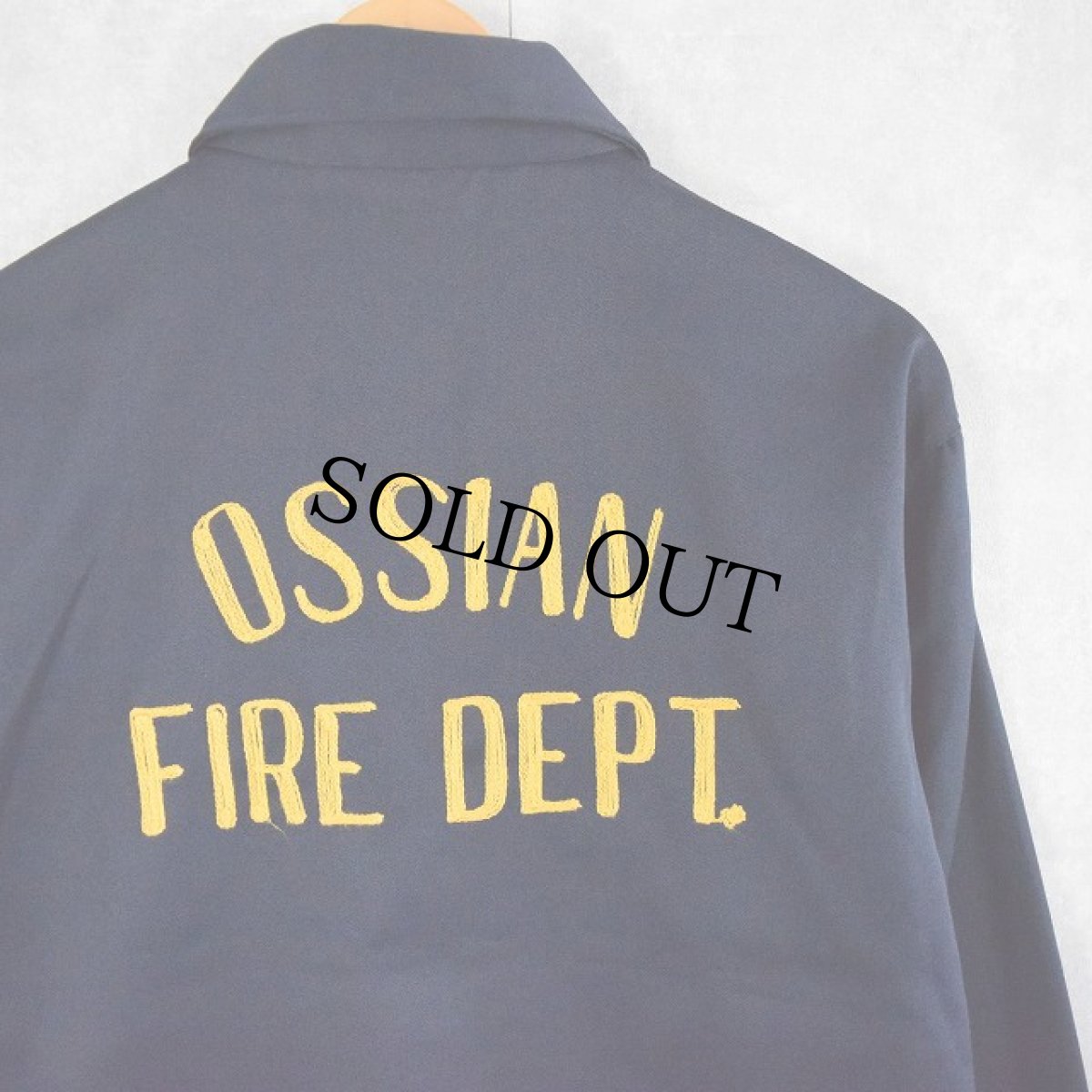 画像1: 60's TOPPMASTER "OSSIAN FIRE DEPT." チェーン刺繍 ワークジャケット SIZE 40R (1)