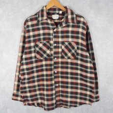画像1: 70's JCPenney BIGMAC チェック柄 ヘビーネルシャツ XL  (1)