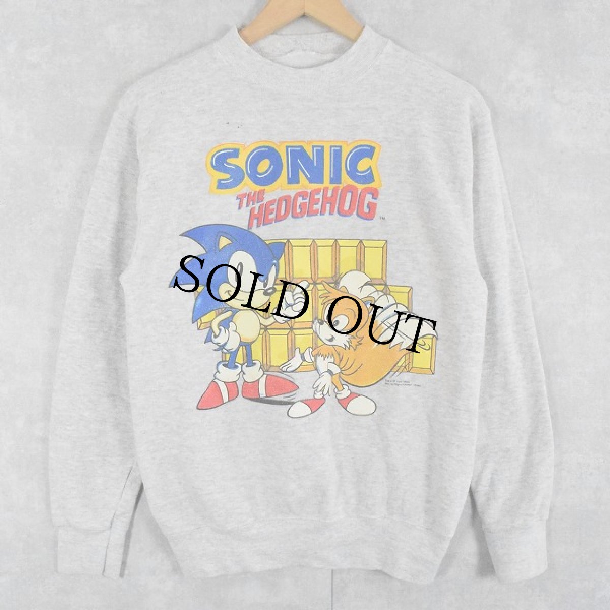 画像1: 90's SONIC "THE HEDGEHOG" ゲームキャラクター プリントスウェット (1)