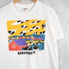 画像1: 90's BEN&JERRY'S USA製 "VERMONT'S FINEST" 企業プリントTシャツ L (1)