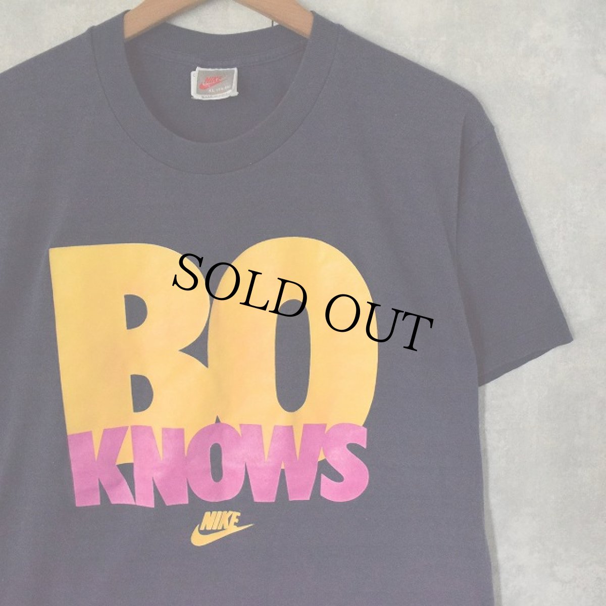 画像1: 90's NIKE USA製 "BO KNOWS"シリーズ プリントTシャツ XL (1)